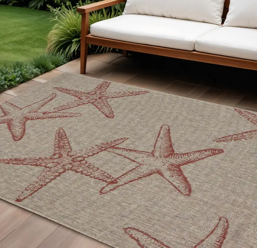 Beige Indoor Outdoor Area Rug Photo 2