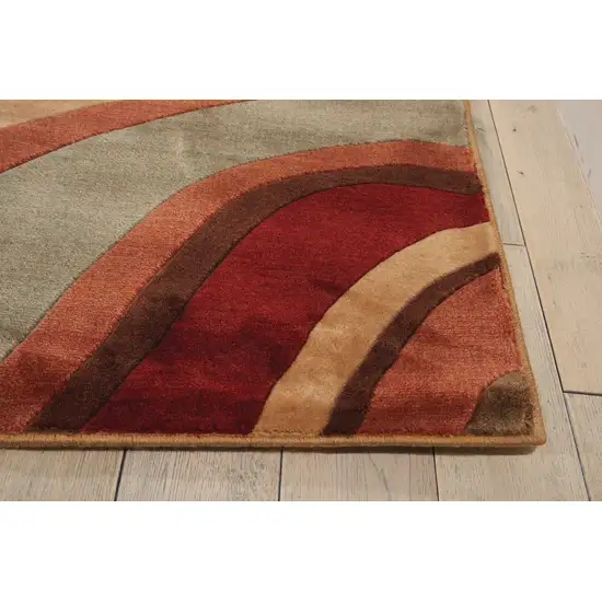 Red Striped Area Rug Photo 9