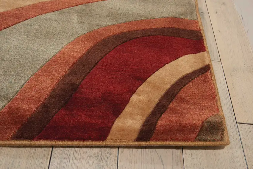 Red Striped Area Rug Photo 9