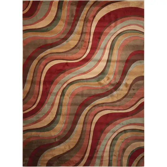 Red Striped Area Rug Photo 2