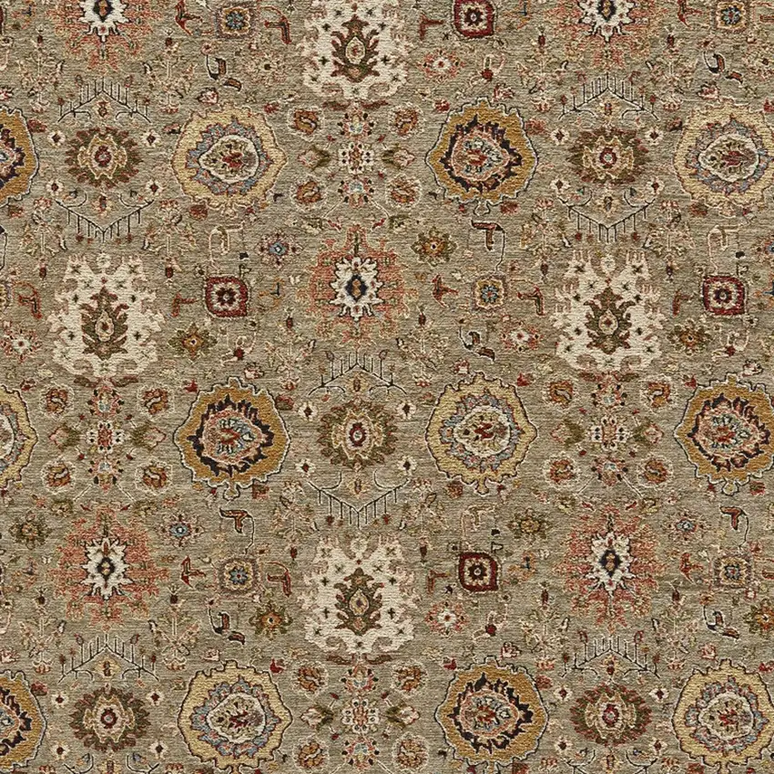 Red Taupe and Gold Wool Oriental Hand Knotted Area Rug Photo 7