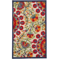 Photo of Red Toile Non Skid Indoor Outdoor Area Rug