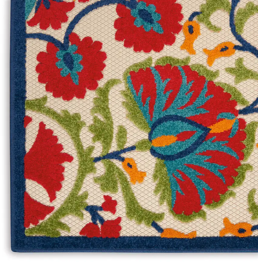 Red And Ivory Indoor Outdoor Area Rug Photo 5