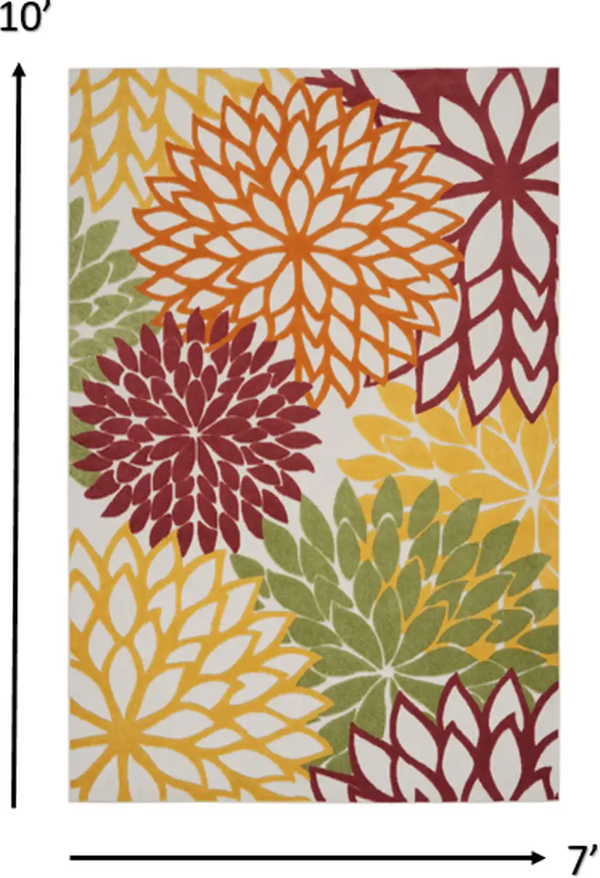 Red Warm Harvest Indoor Outdoor Area Rug Photo 6