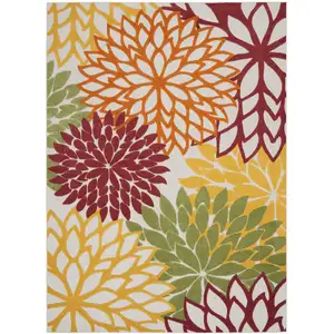 Photo of Red Warm Harvest Indoor Outdoor Area Rug