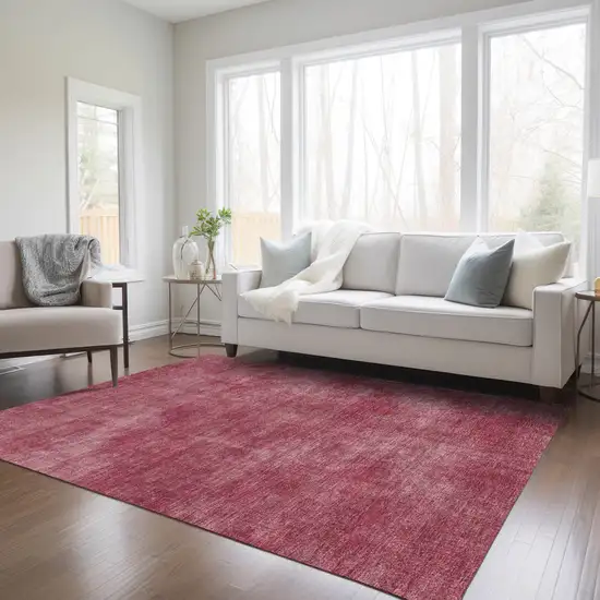 Red Washable Indoor Outdoor Area Rug Photo 9