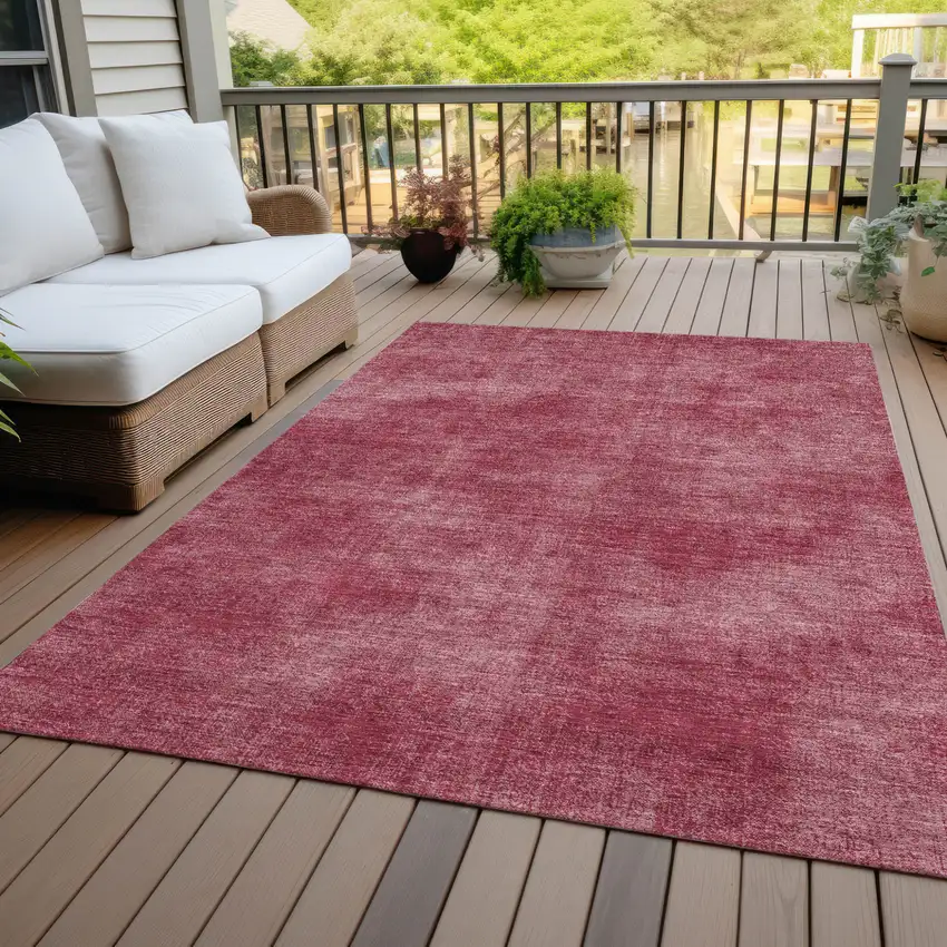 Red Washable Indoor Outdoor Area Rug Photo 7