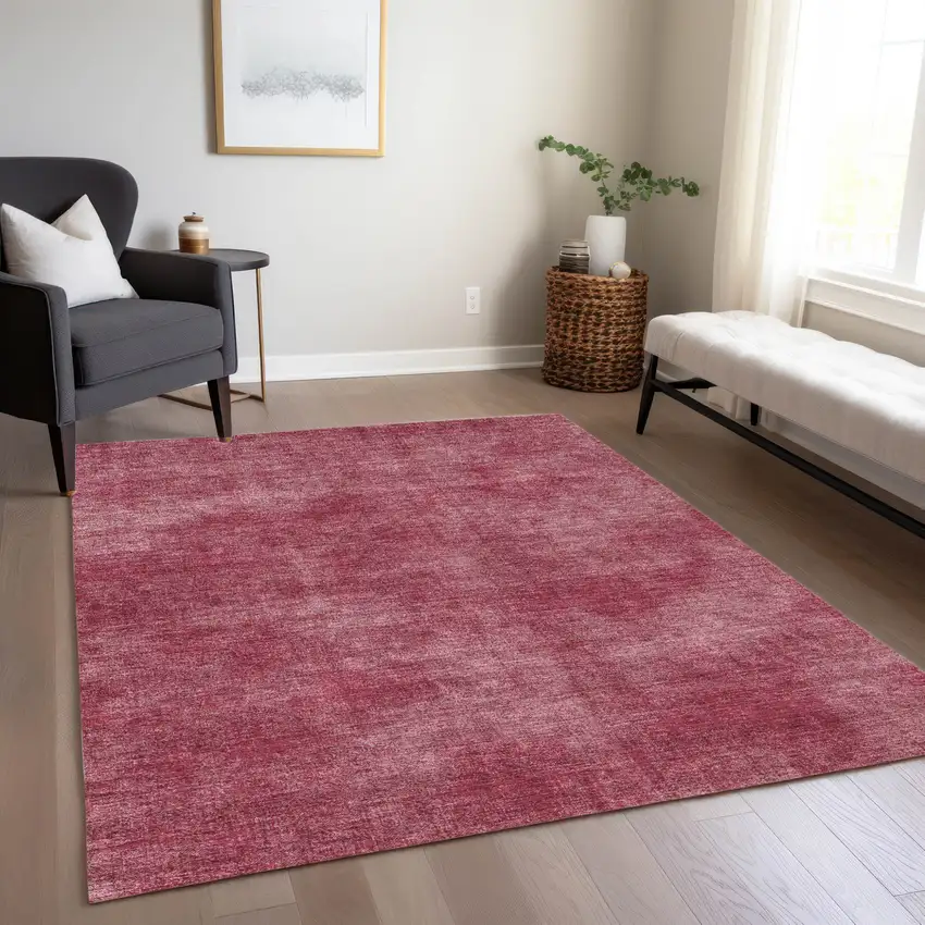 Red Washable Indoor Outdoor Area Rug Photo 8