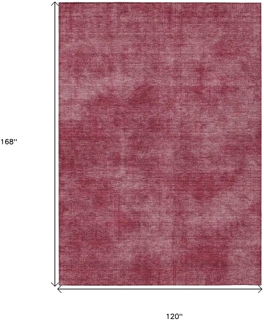 Red Washable Indoor Outdoor Area Rug Photo 3