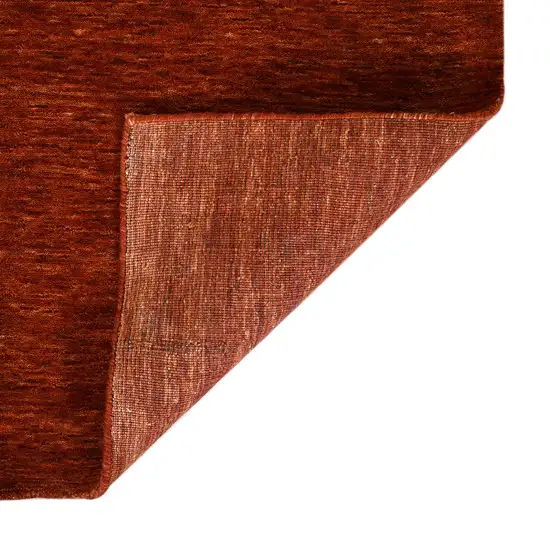 Red Wool Hand Woven Area Rug Photo 8