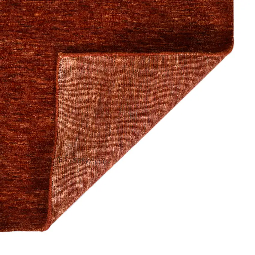 Red Wool Hand Woven Area Rug Photo 8