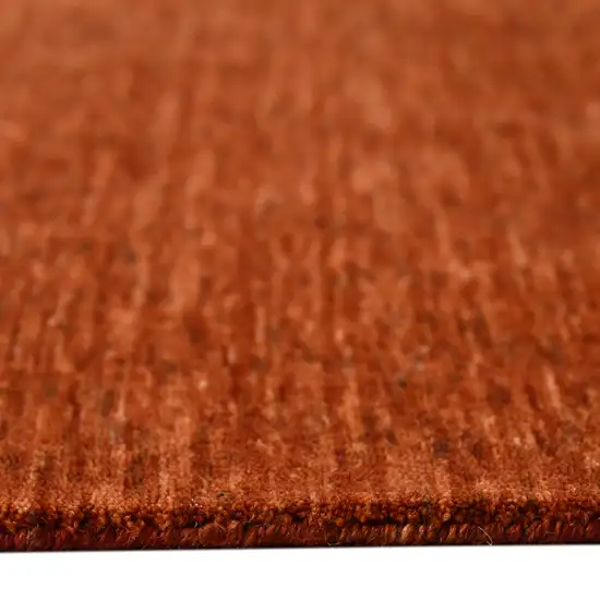 Red Wool Hand Woven Area Rug Photo 9
