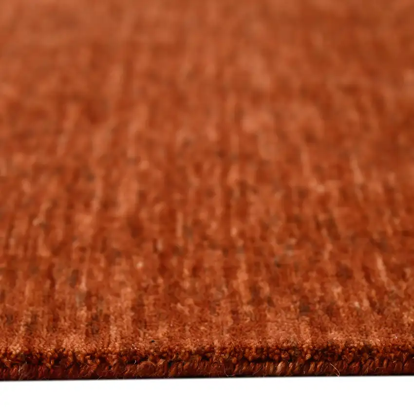 Red Wool Hand Woven Area Rug Photo 9