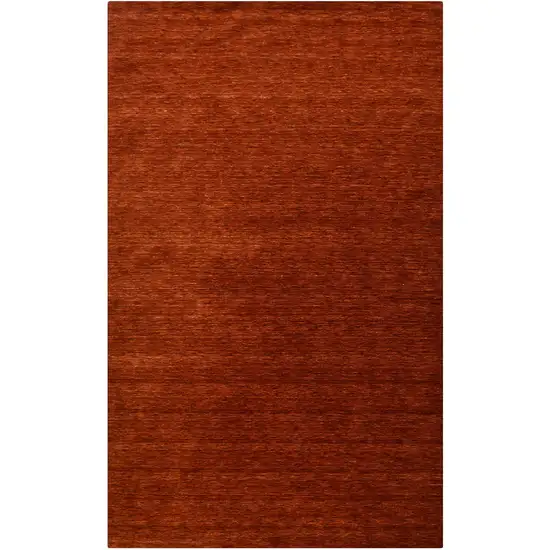 Red Wool Hand Woven Area Rug Photo 5