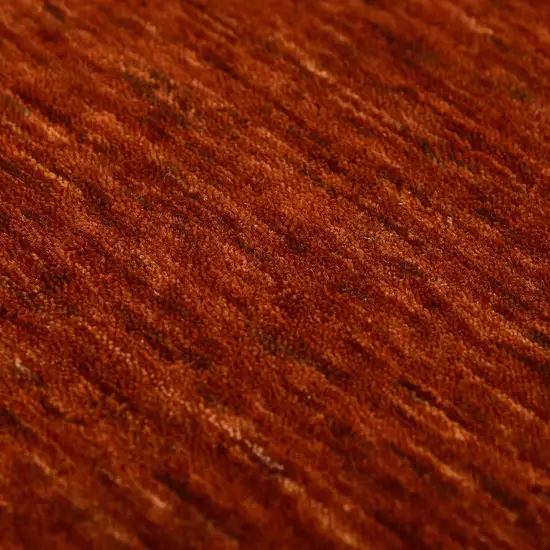 Red Wool Hand Woven Area Rug Photo 9