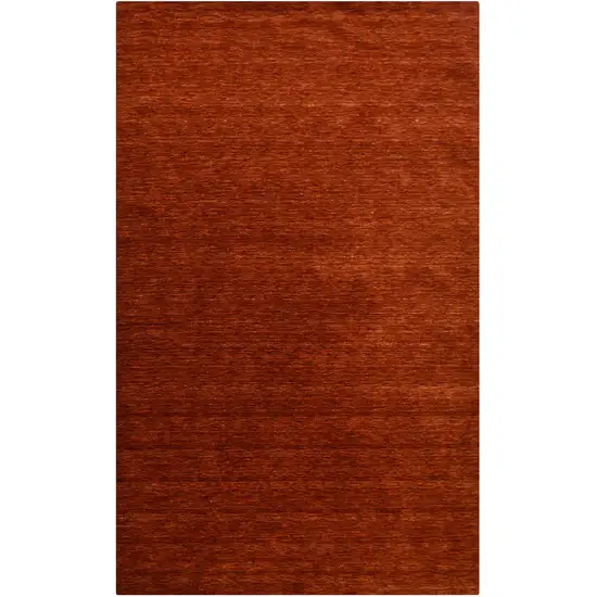 Red Wool Hand Woven Area Rug Photo 2