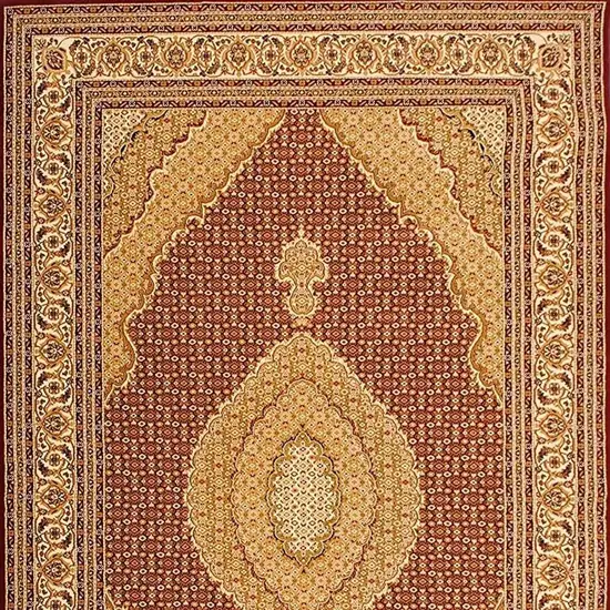 Red And Beige Oriental Area Rug Photo 9