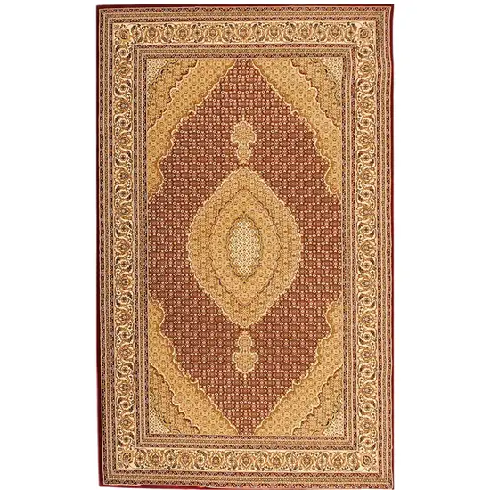 20' Red And Beige Oriental Runner Rug Photo 2