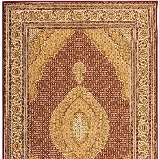 20' Red And Beige Oriental Runner Rug Photo 8