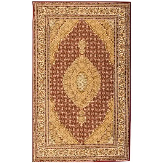 20' Red And Beige Oriental Runner Rug Photo 9