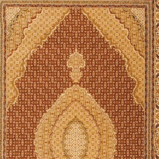 15' Red And Beige Oriental Runner Rug Photo 8