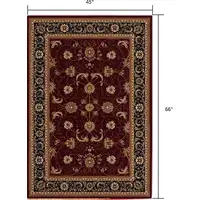 Photo of Red and Black Ornamental Area Rug