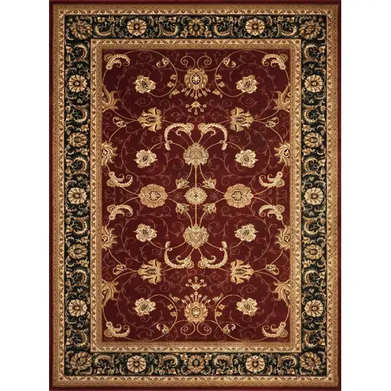 Red And Black Oriental Area Rug Photo 2