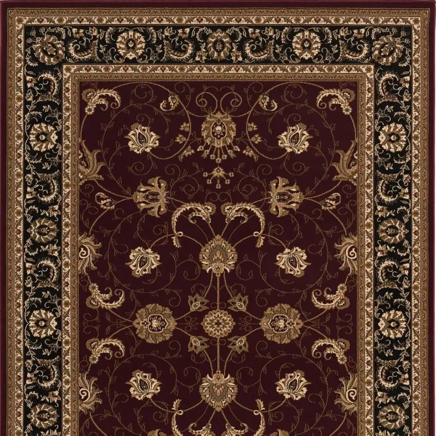 Red And Black Oriental Area Rug Photo 6