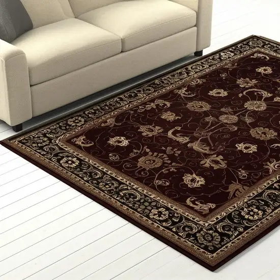 Red And Black Oriental Area Rug Photo 2