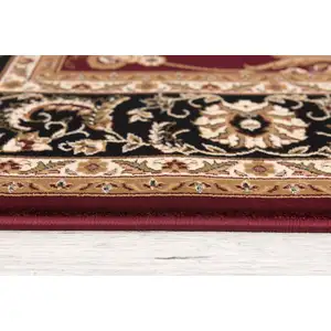 Photo of Red and Black Ornamental Area Rug