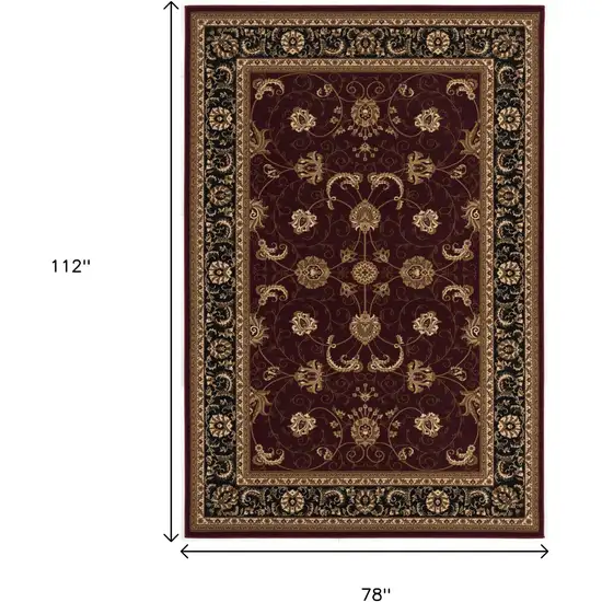 Red And Black Oriental Area Rug Photo 3