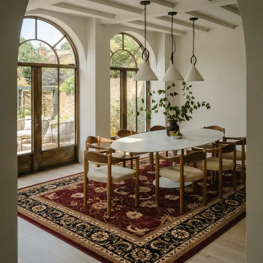 Red And Black Oriental Area Rug Photo 8