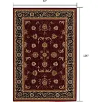 Photo of Red and Black Ornamental Runner Rug