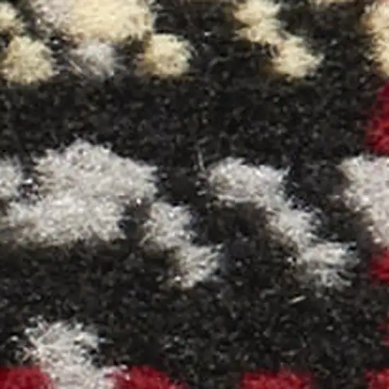 Red and Black Plaid Power Loom Area Rug Photo 1