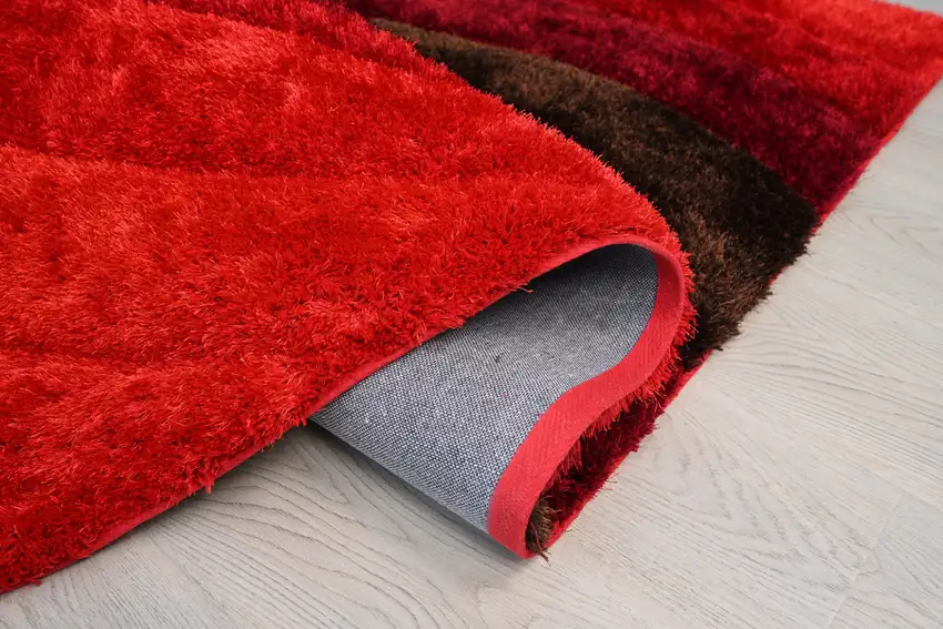 Red and Black Shag Hand Tufted Area Rug Photo 8
