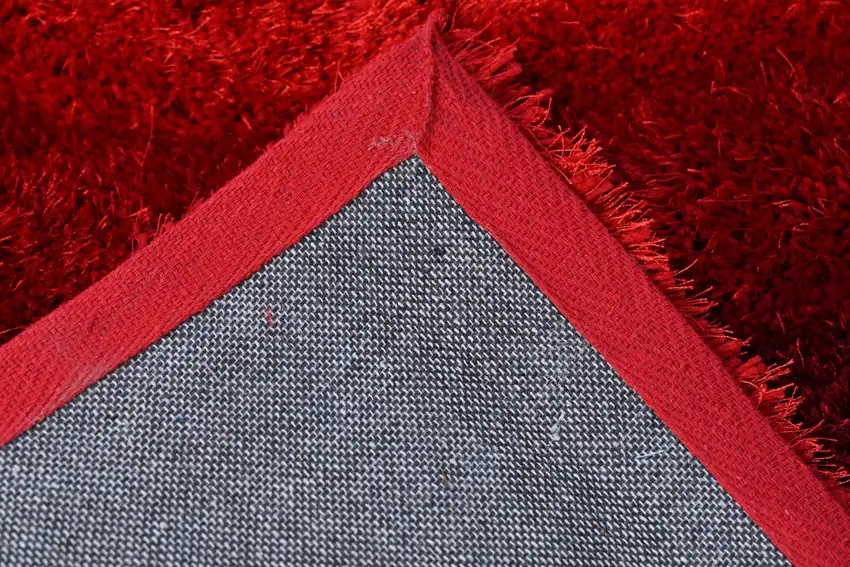 Red and Black Shag Hand Tufted Area Rug Photo 8
