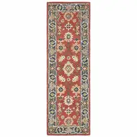 Photo of Red and Blue Bohemian Area Rug