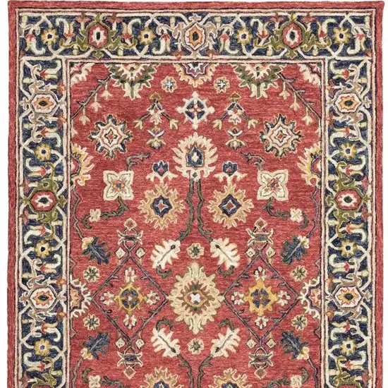 Red And Blue Bohemian Area Rug Photo 5