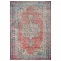 Photo of Red and Blue Oriental Scatter Rug