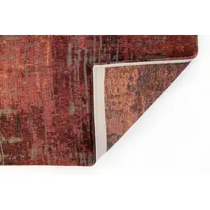 Photo of Red and Gray Abstract Non Skid Area Rug