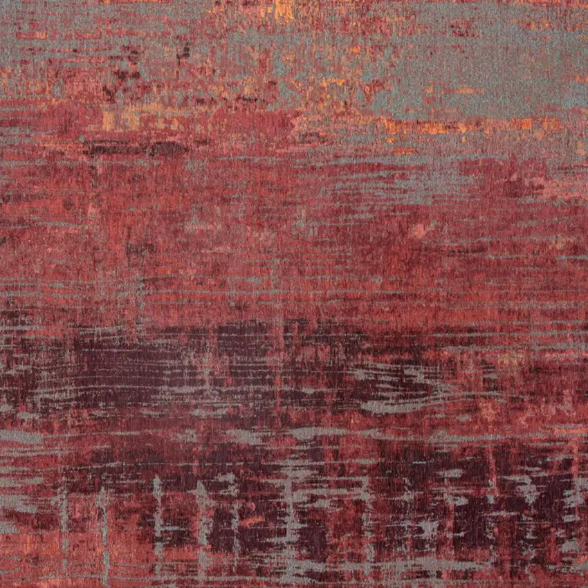Red and Gray Abstract Non Skid Area Rug Photo 5