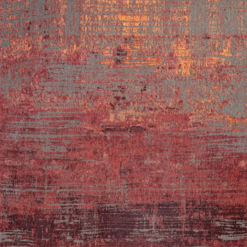 Red and Gray Abstract Non Skid Area Rug Photo 5