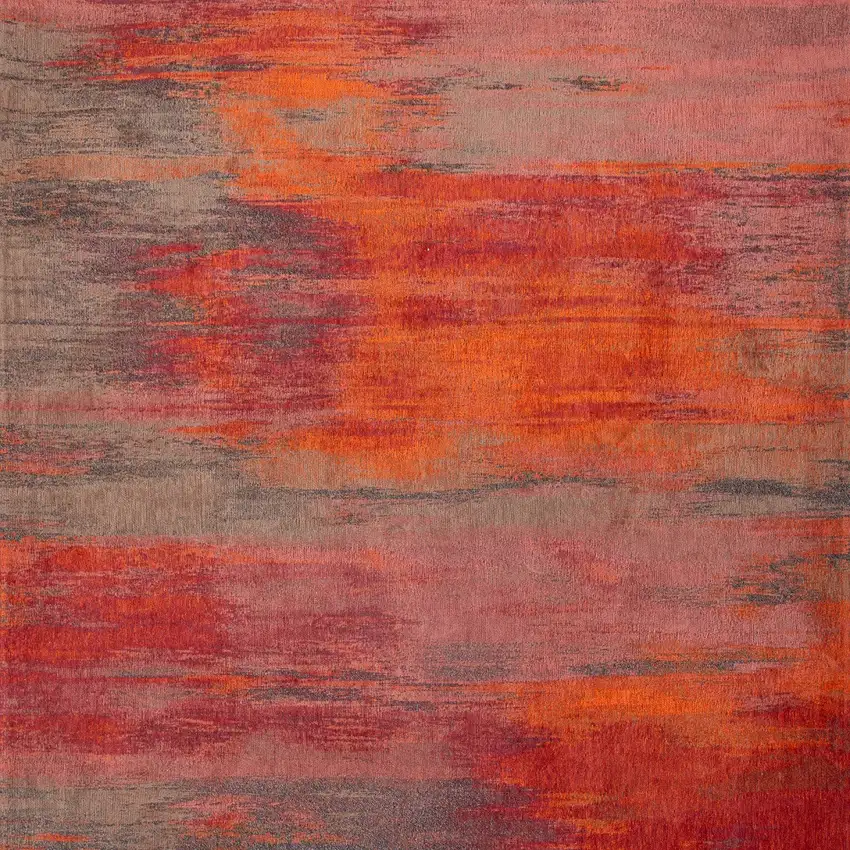 Red and Gray Abstract Non Skid Area Rug Photo 6
