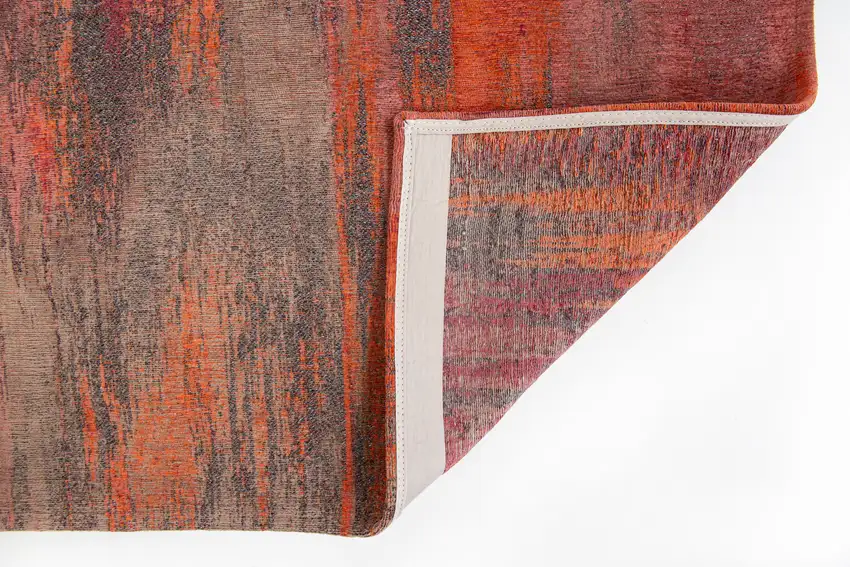 Red and Gray Abstract Non Skid Area Rug Photo 4