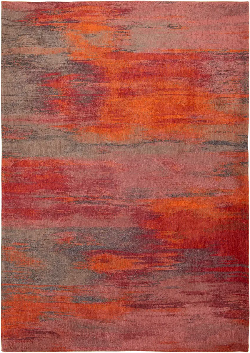 Red and Gray Abstract Non Skid Area Rug Photo 2