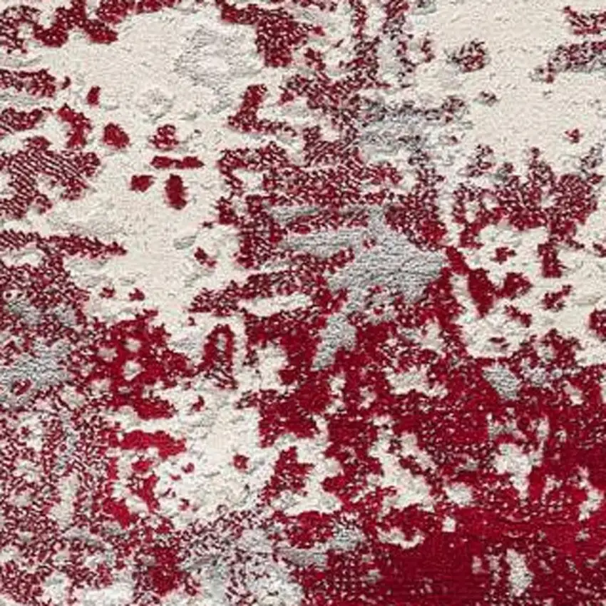 Red Abstract Dhurrie Area Rug Photo 6