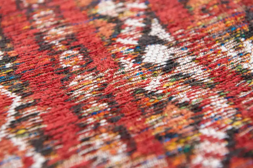 Red and Gray Oriental Non Skid Area Rug Photo 4