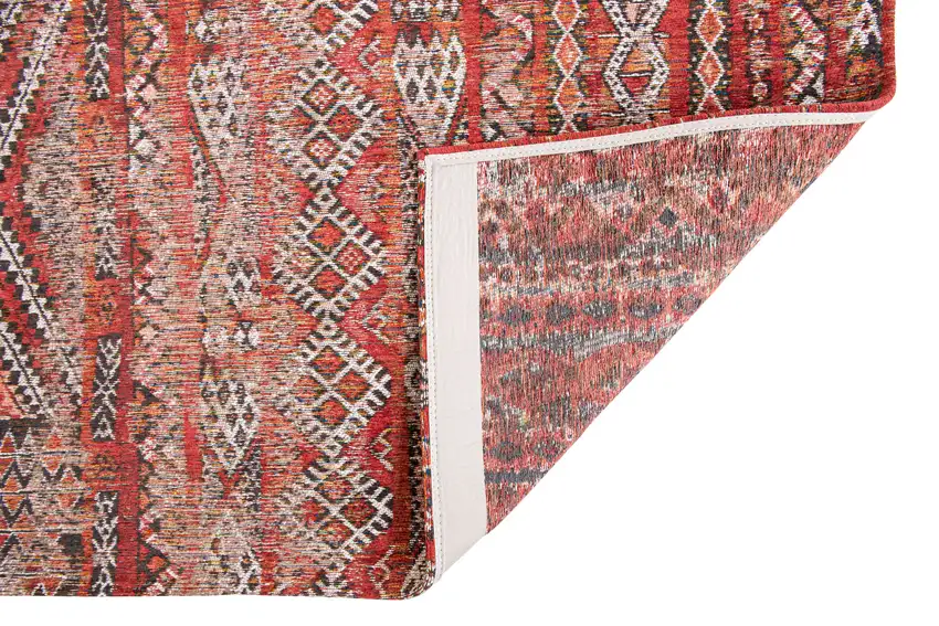 Red and Gray Oriental Non Skid Area Rug Photo 5