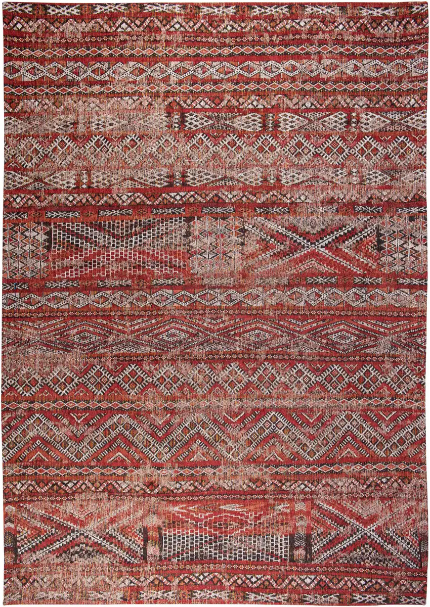 Red and Gray Oriental Non Skid Area Rug Photo 2