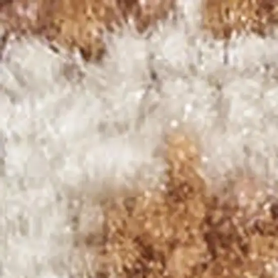 Red and Ivory Abstract Power Loom Area Rug Photo 1